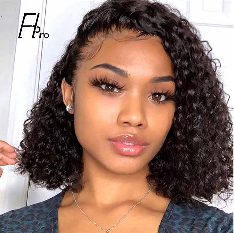 Side Part Bob Wig Curly 13x4 Lace Front Wig With Baby Hair